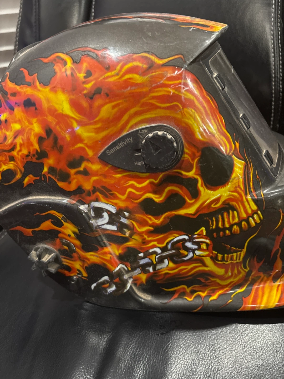 Welding Helmet - Flame Skull Design - photo 3