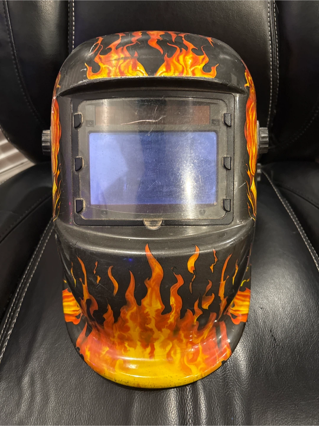 Welding Helmet - Flame Skull Design