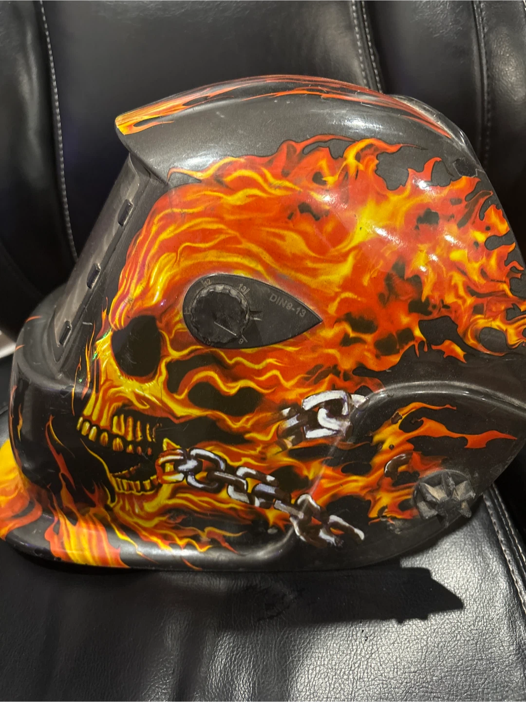 Welding Helmet - Flame Skull Design - photo 2