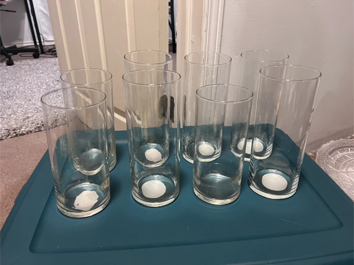 7 Clear Glass Cylinder Vases