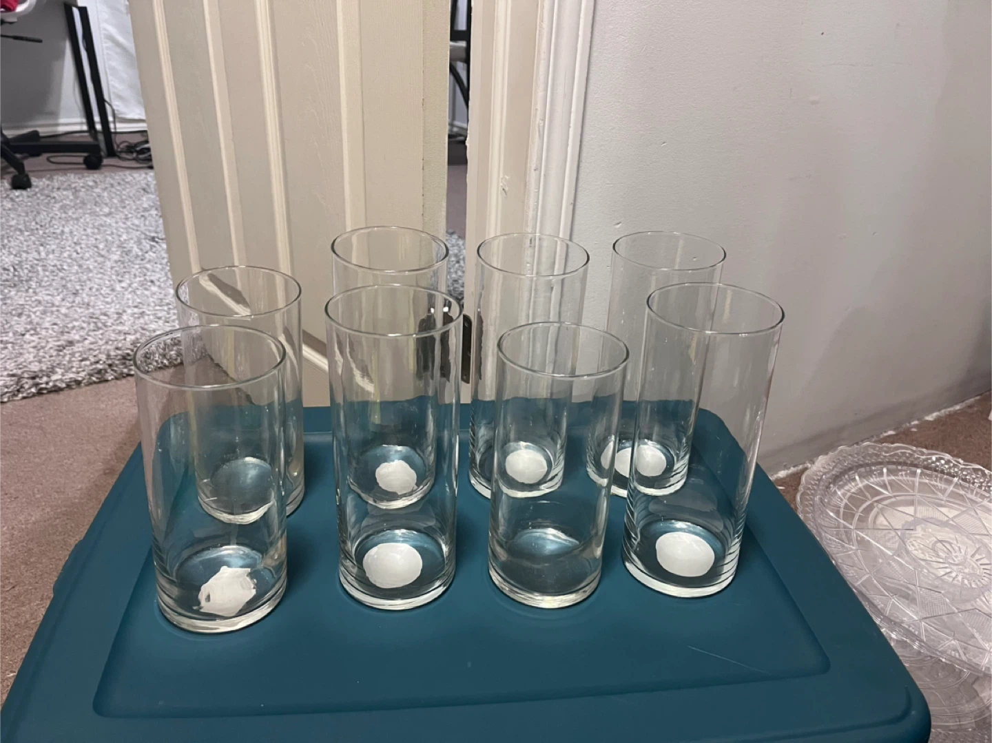7 Clear Glass Cylinder Vases - photo 2