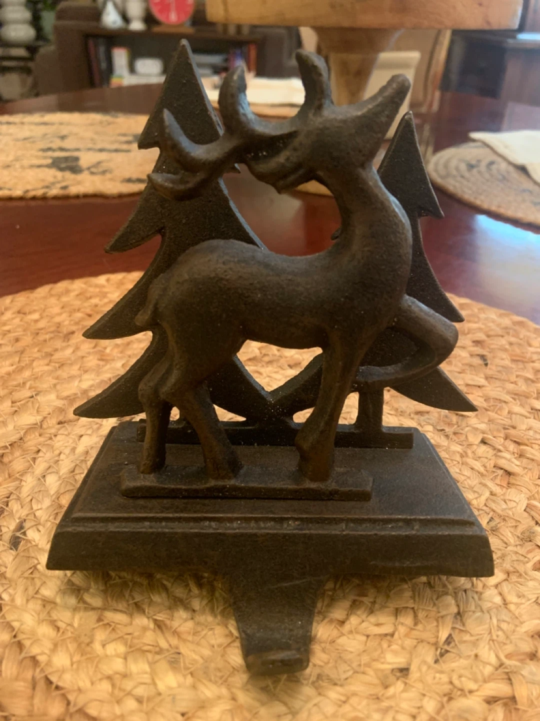 Cast Iron Deer & Tree Stocking Holder - photo 2