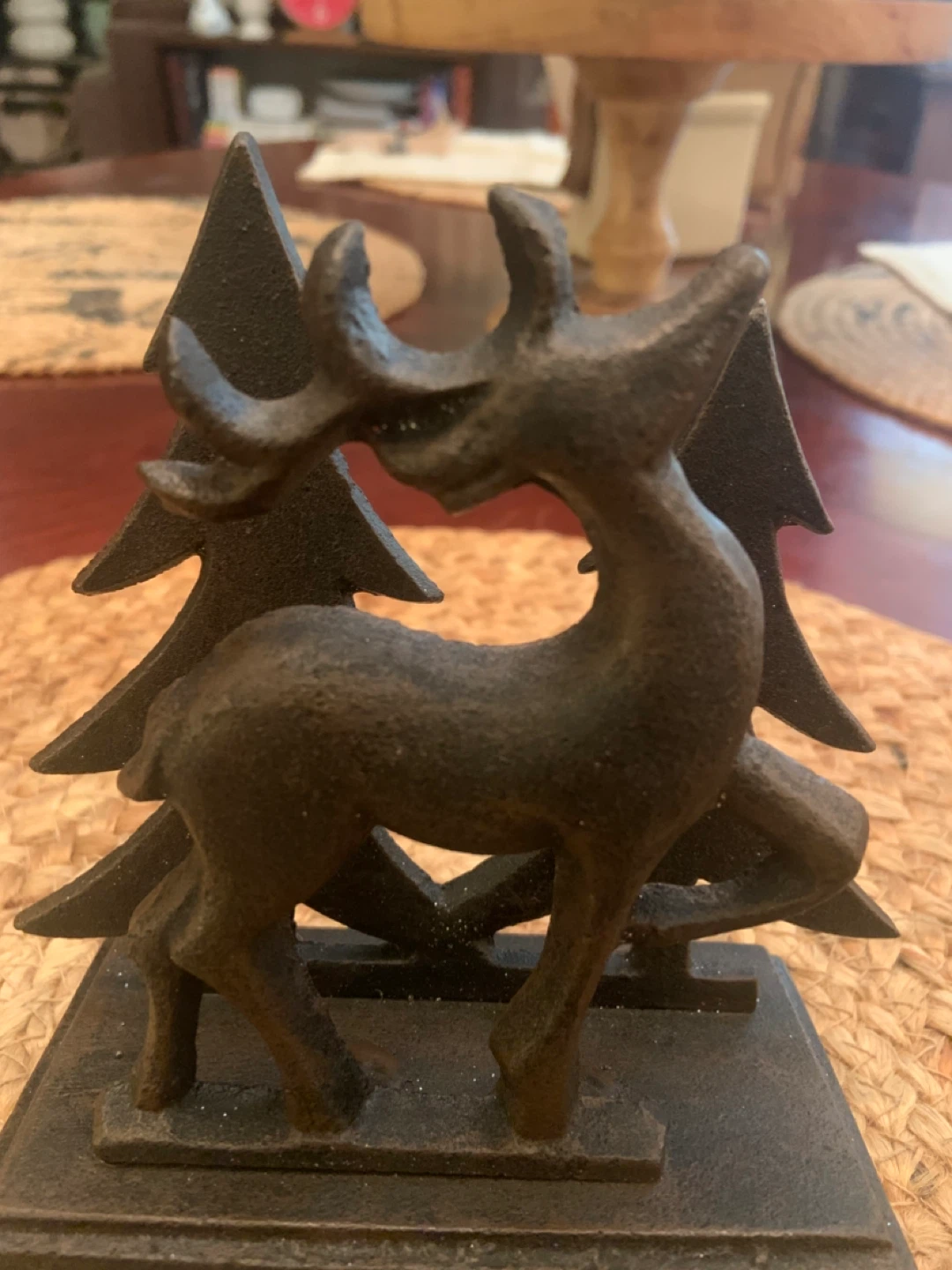 Cast Iron Deer & Tree Stocking Holder - photo 3