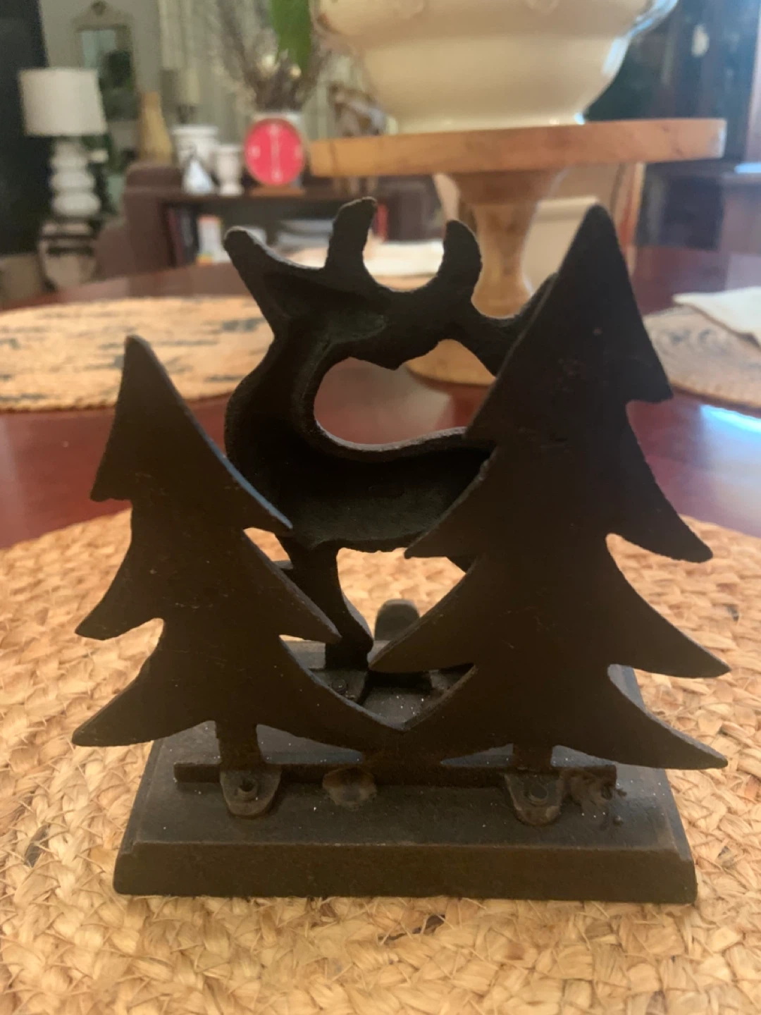 Cast Iron Deer & Tree Stocking Holder - photo 4