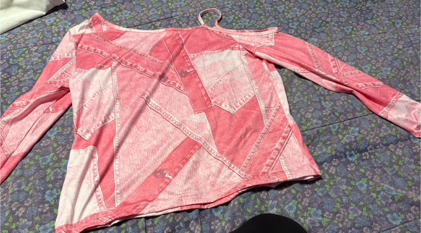 Shein Pink Long Sleeve Top - Size S