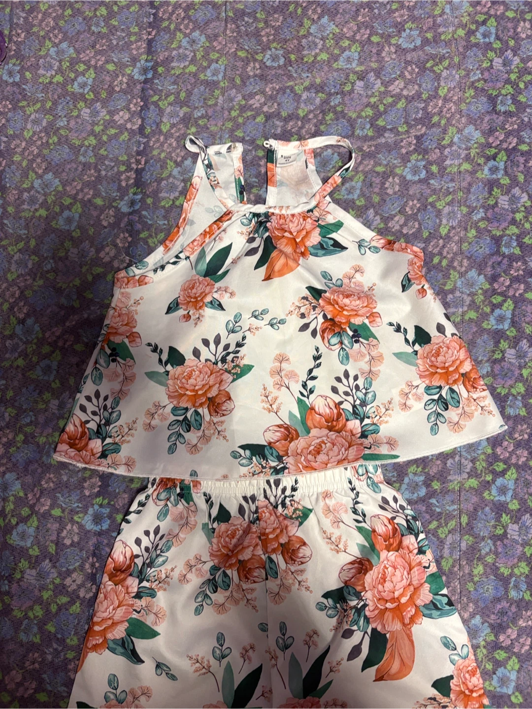 Shein Floral Two-Piece Set - Size 4Y