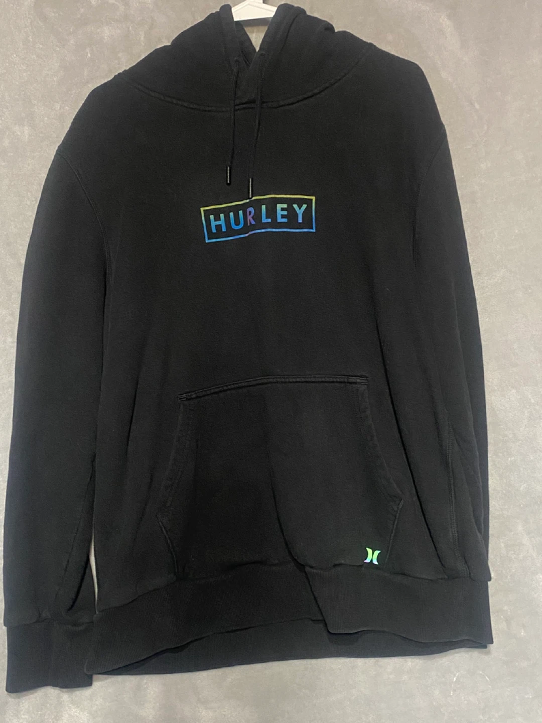 Hurley Black Hoodie - Size L