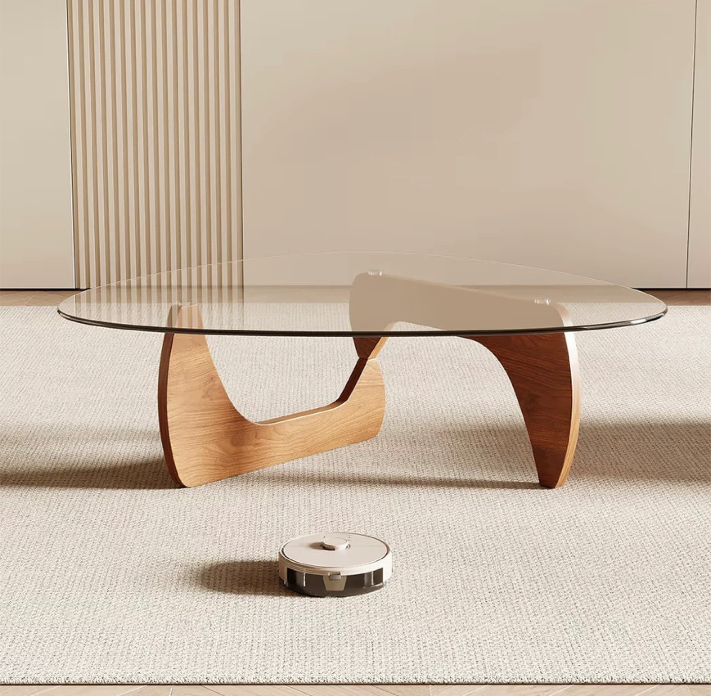 Noguchi Style Glass Coffee Table - photo 2