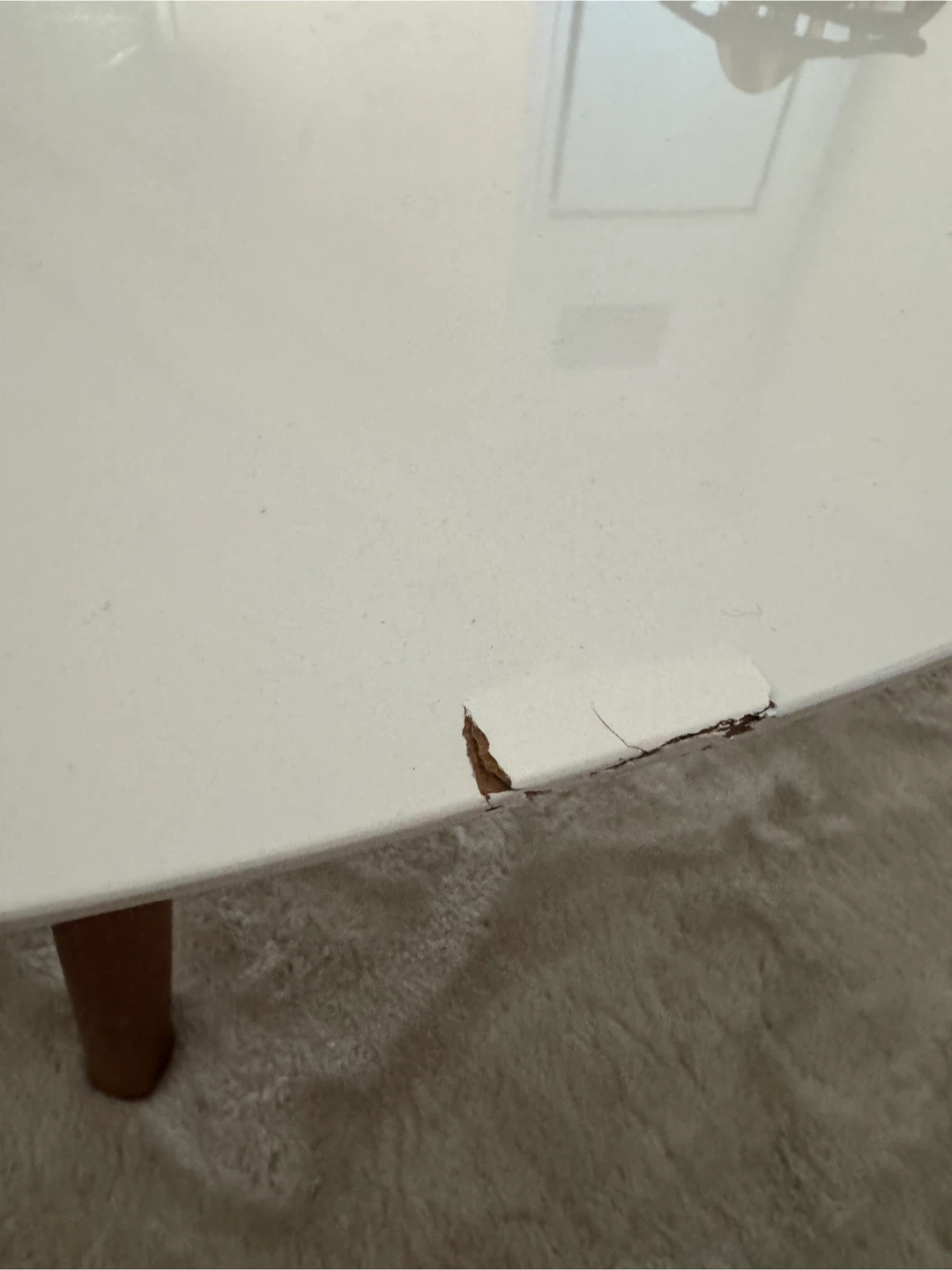 FREE White Modern Coffee Table (Damaged) - photo 2