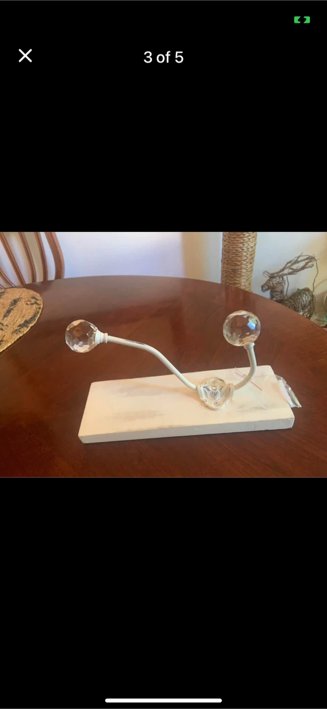 Vintage rustic Crystal Ball Coat Rack - photo 3