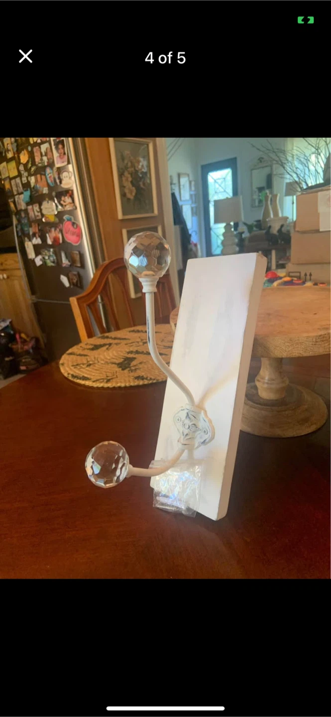 Vintage rustic Crystal Ball Coat Rack - photo 4