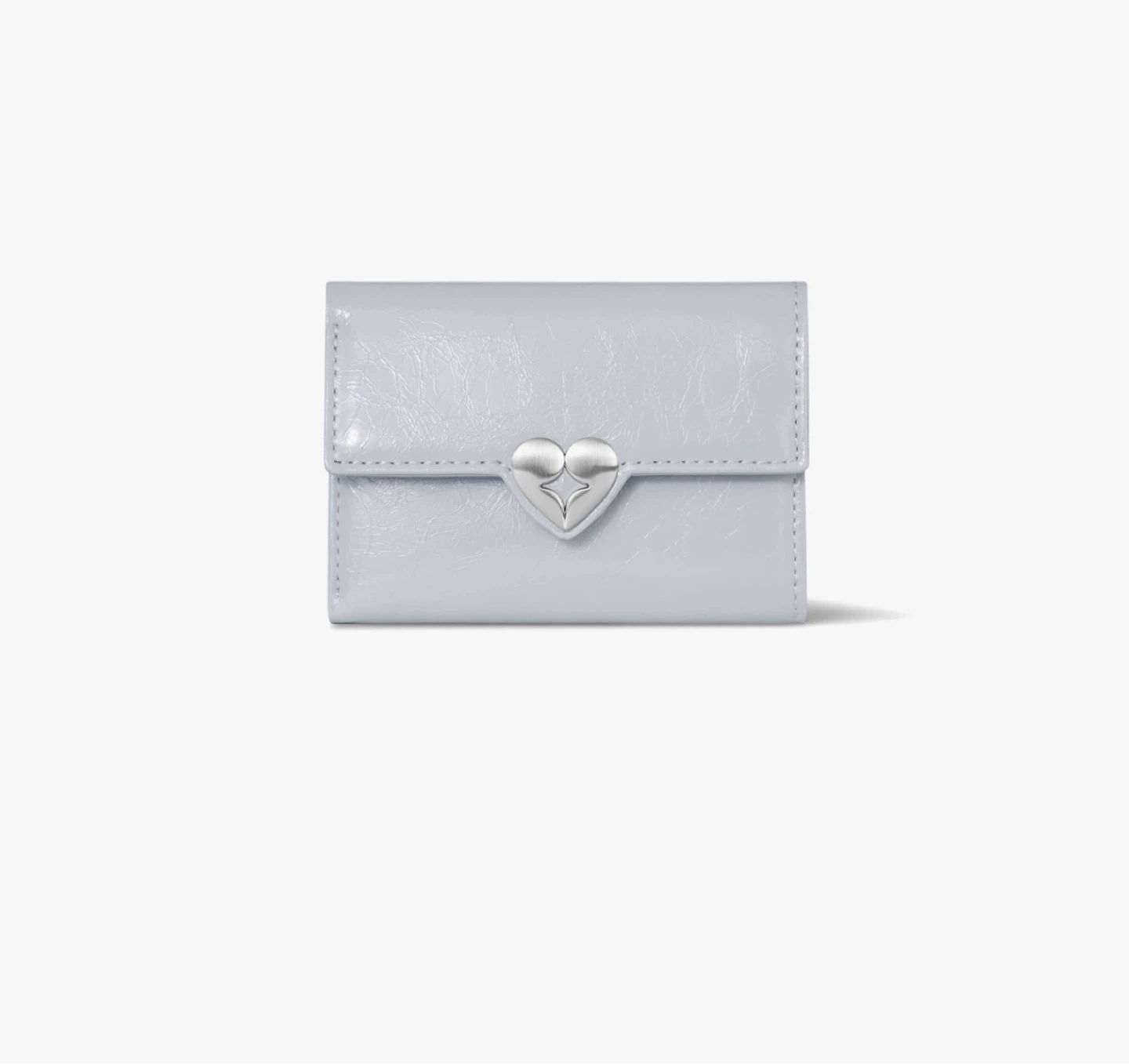 Fennec Light Blue Heart Trifold Wallet