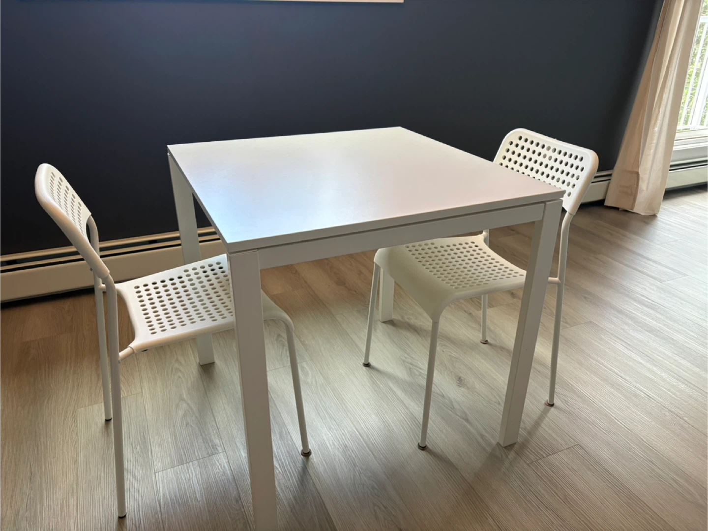 IKEA White Dining Table Set - photo 2