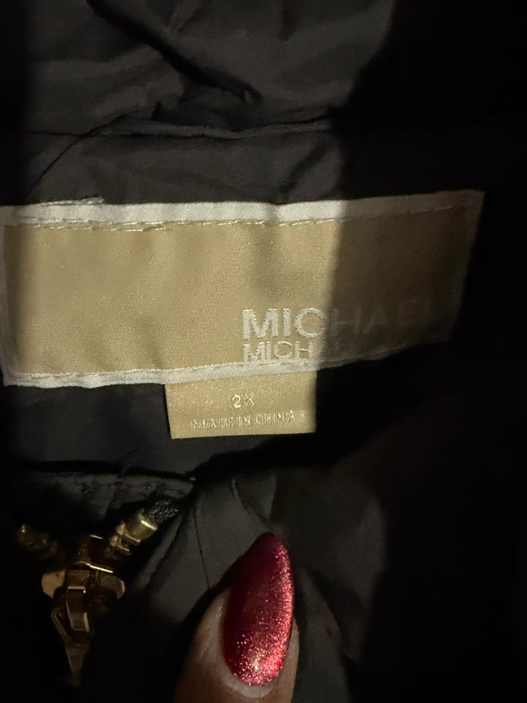 Michael Michael Kors Gunmetal Down Puffer Coat 2X