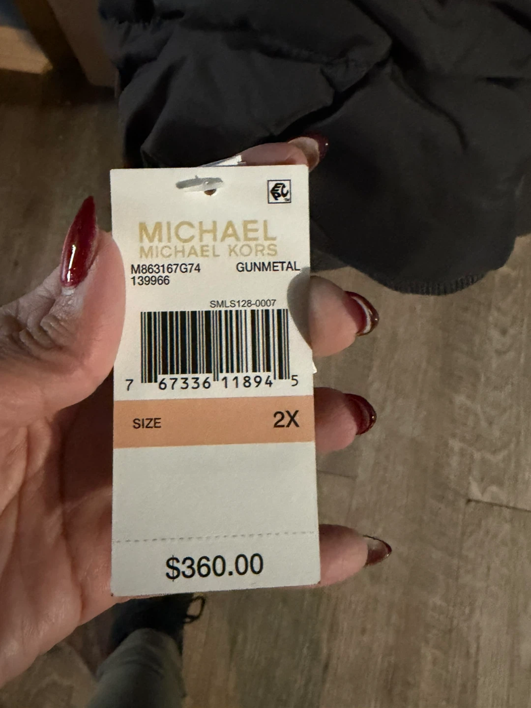 Michael Michael Kors Gunmetal Down Puffer Coat 2X - photo 4