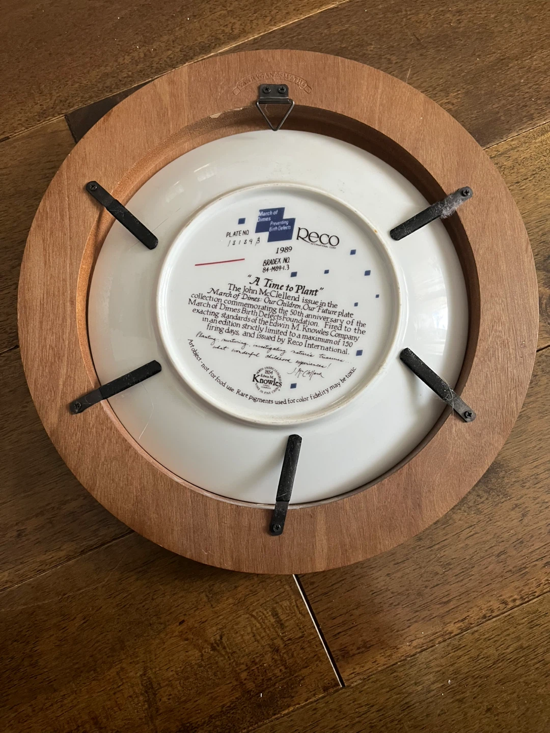Reco 'A Time to Plant' Plate, 1989 - photo 4