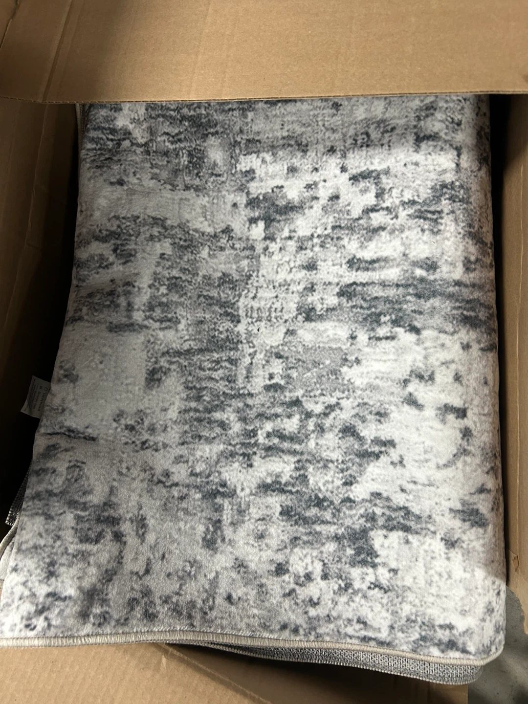Modern Abstract Blue/Grey/White Area Rug 8' x 10' - photo 4