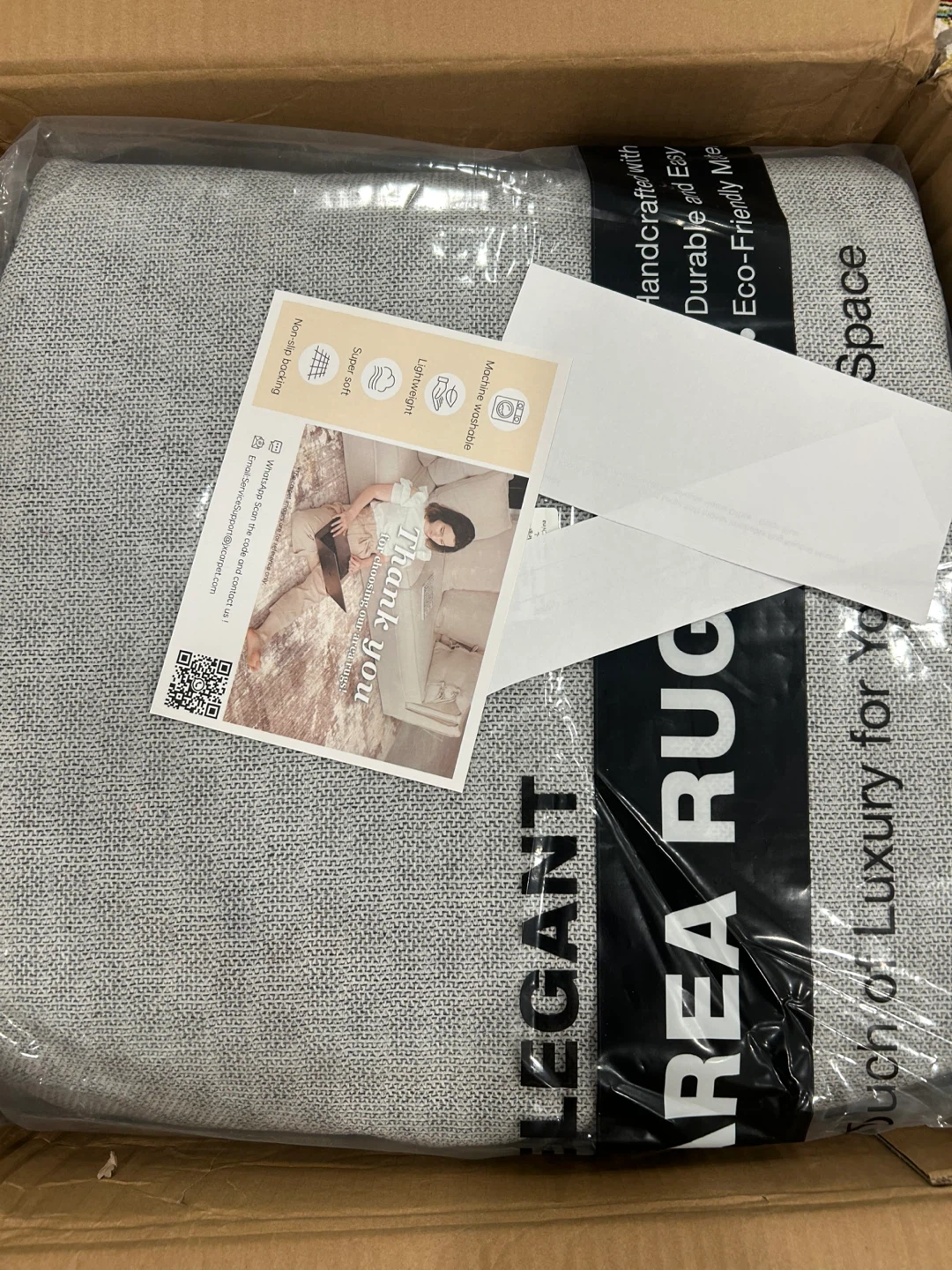 9' x 12' Beige Blue Area Rug - New in Box! - photo 4