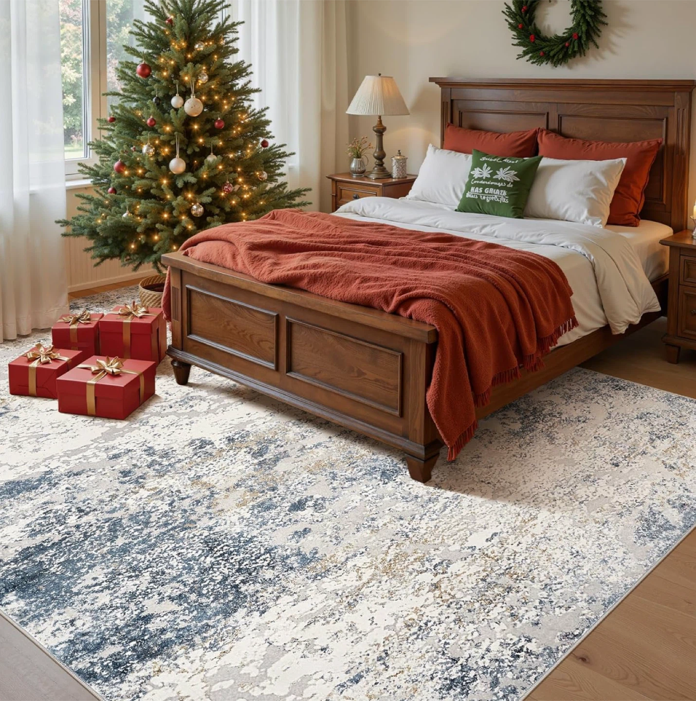 9' x 12' Beige Blue Area Rug - New in Box!