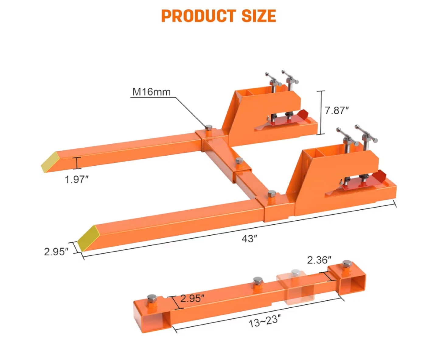 58.86" Heavy Duty Skid Steer Pallet Forks - photo 4