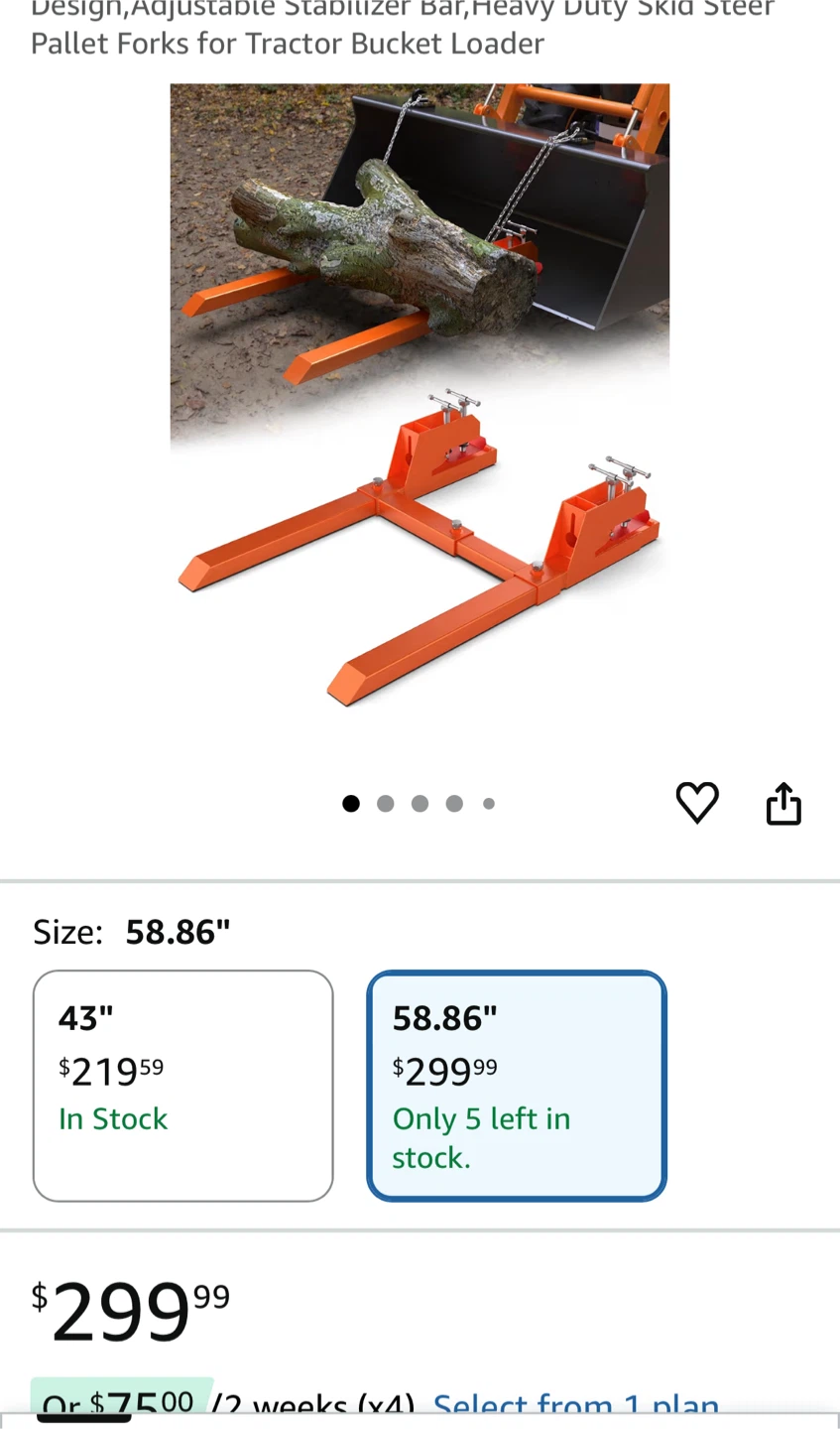 58.86" Heavy Duty Skid Steer Pallet Forks - photo 5