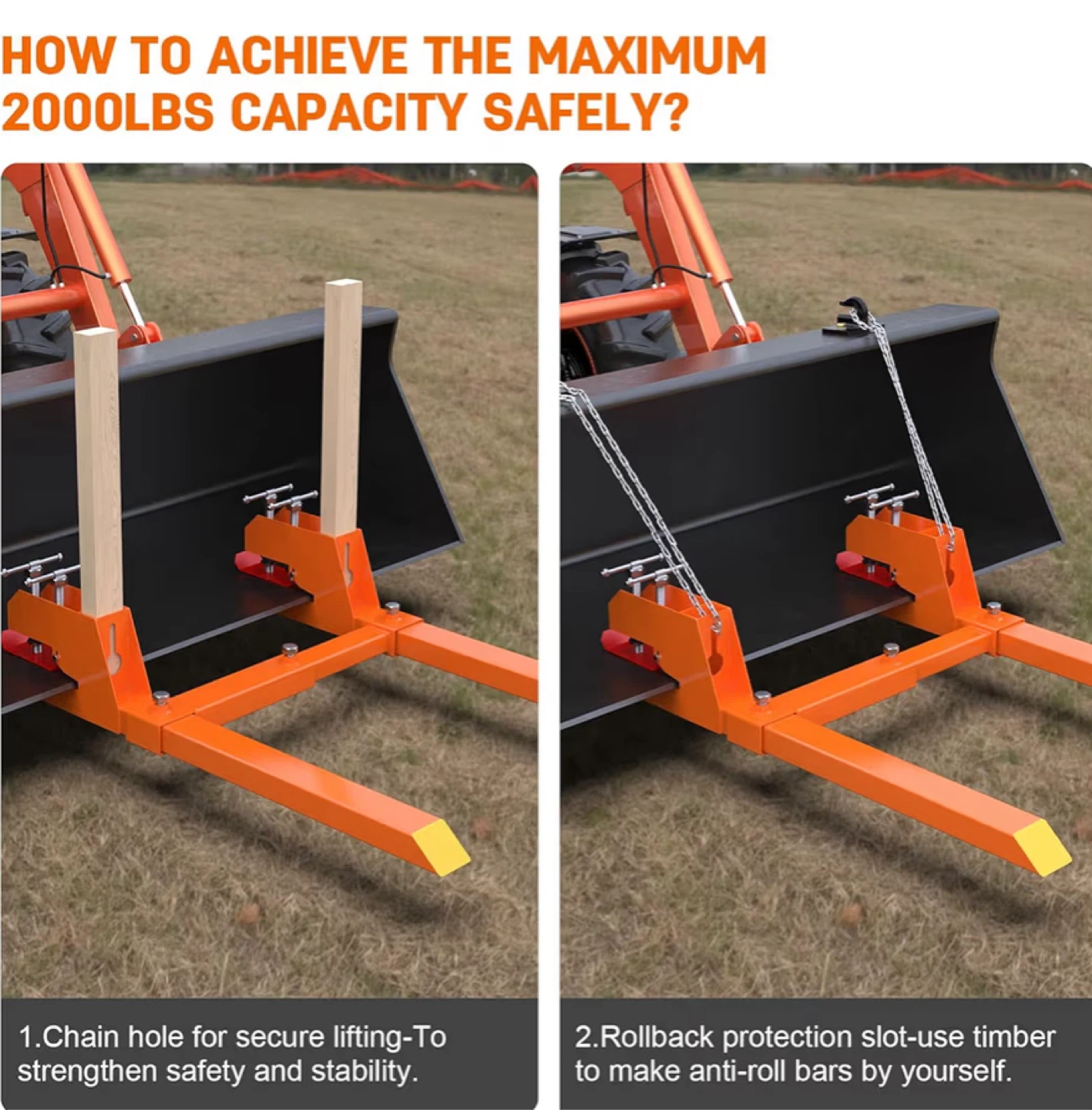 58.86" Heavy Duty Skid Steer Pallet Forks - photo 2