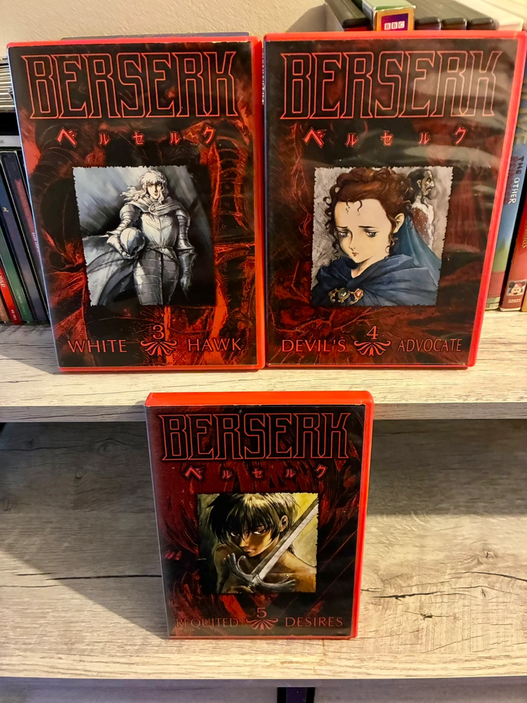 Berserk DVD Anime Series Volumes 3-5