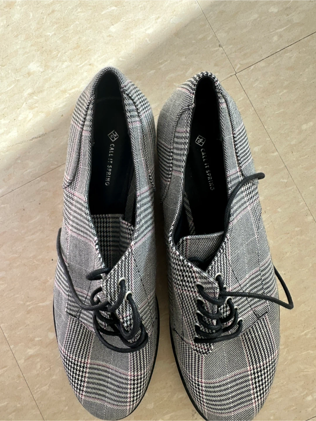 Call It Spring Plaid Oxfords - Size 8 - photo 2