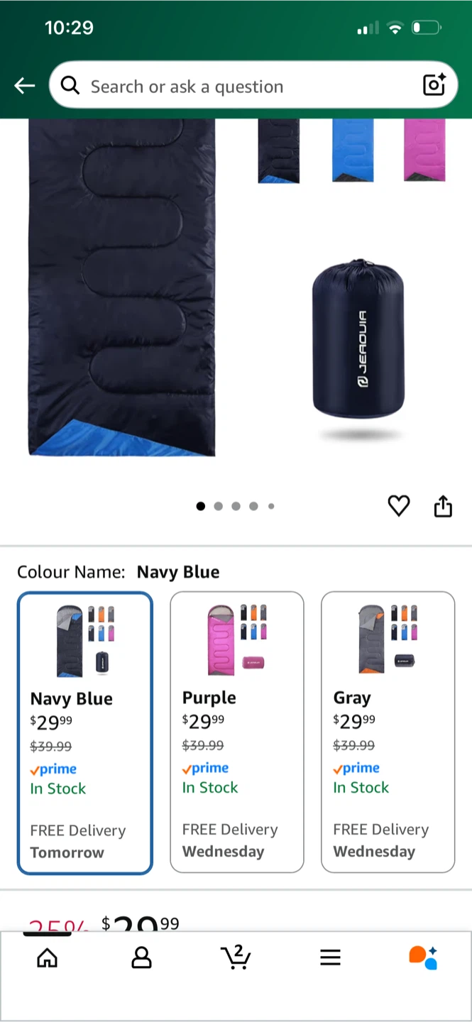JERDOUA Navy Blue Sleeping Bag - photo 2