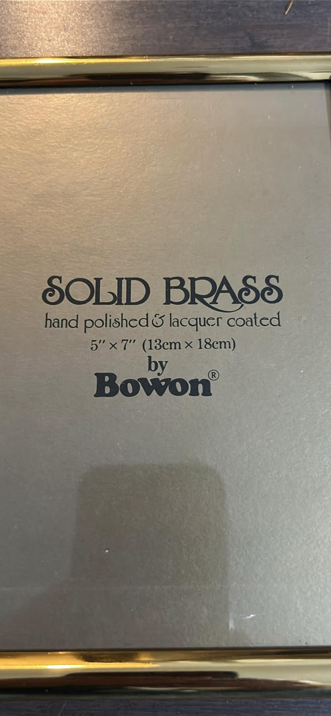 Bowon Solid Brass Photo Frame 5"x7" - photo 3