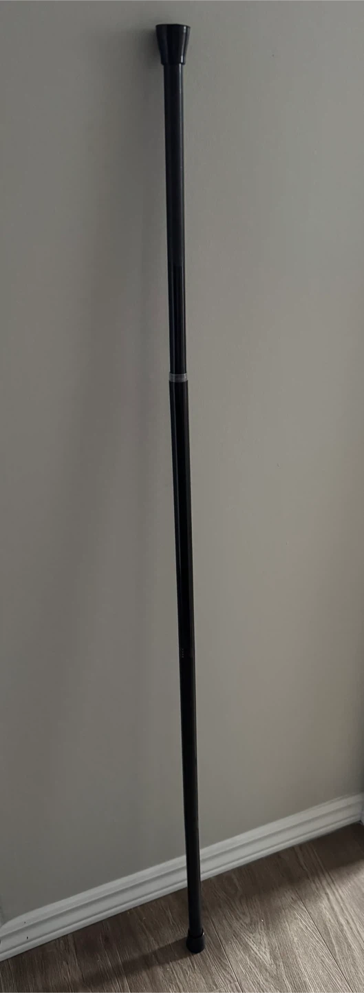 Adjustable Black Metal  Curtain Rod - NO DRILL 28” to 48” - photo 2