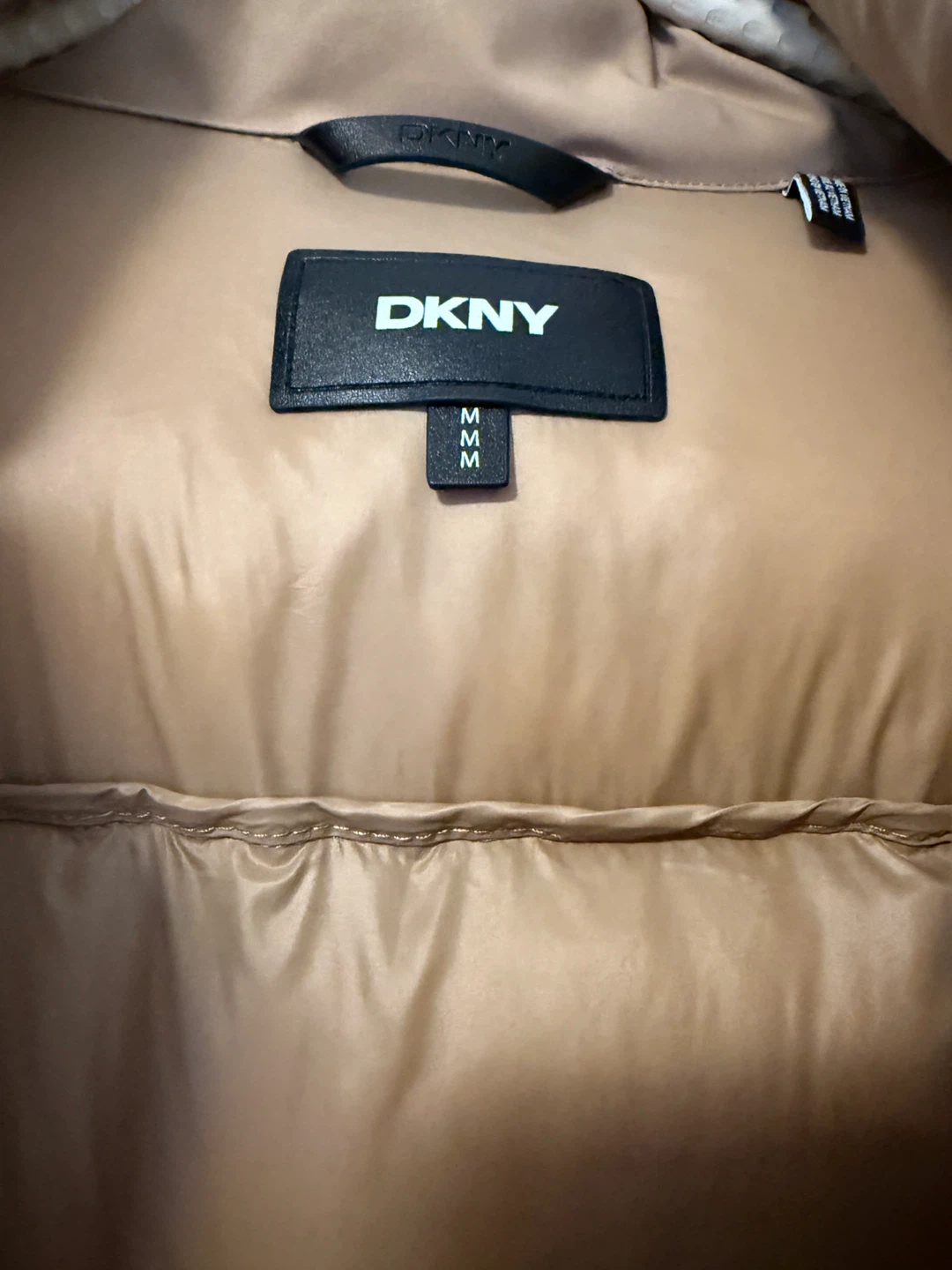 DKNY Beige Puffer Coat - Size M - photo 4
