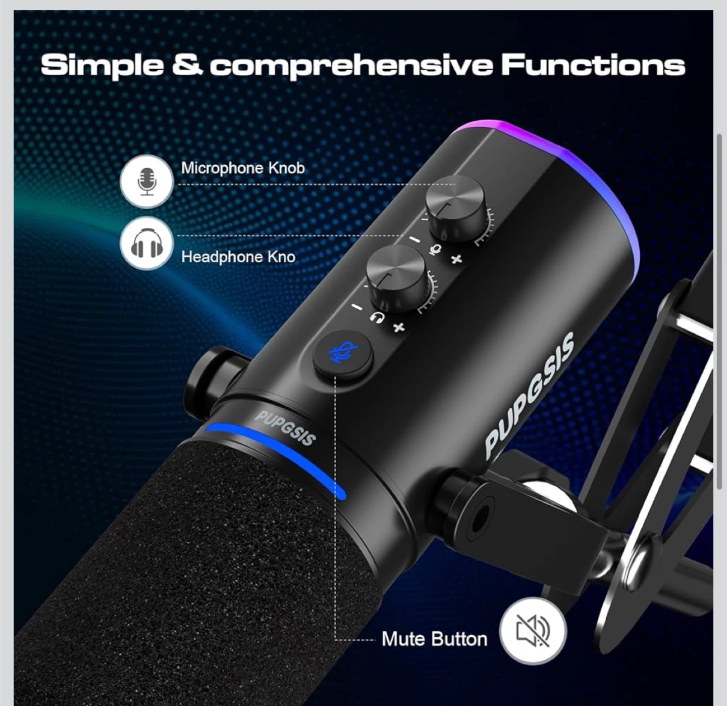 Supercardioid Dynamic Mic with Arm Stand - photo 3