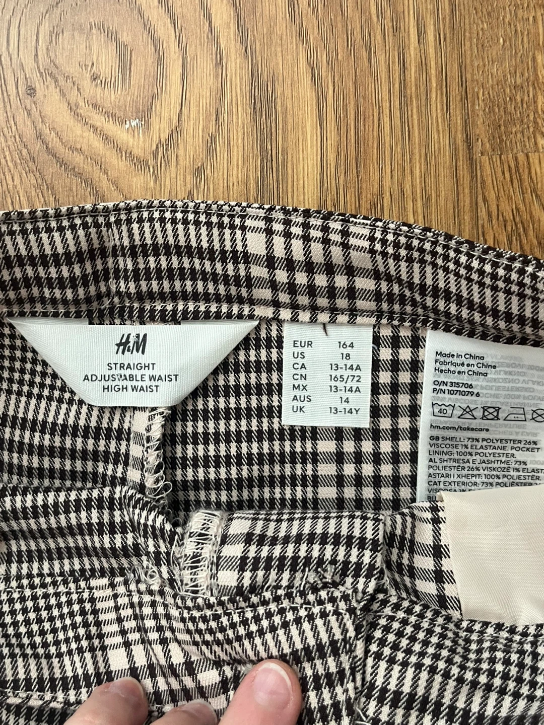 H&M Plaid Wide Leg Pants Size 14 - photo 2