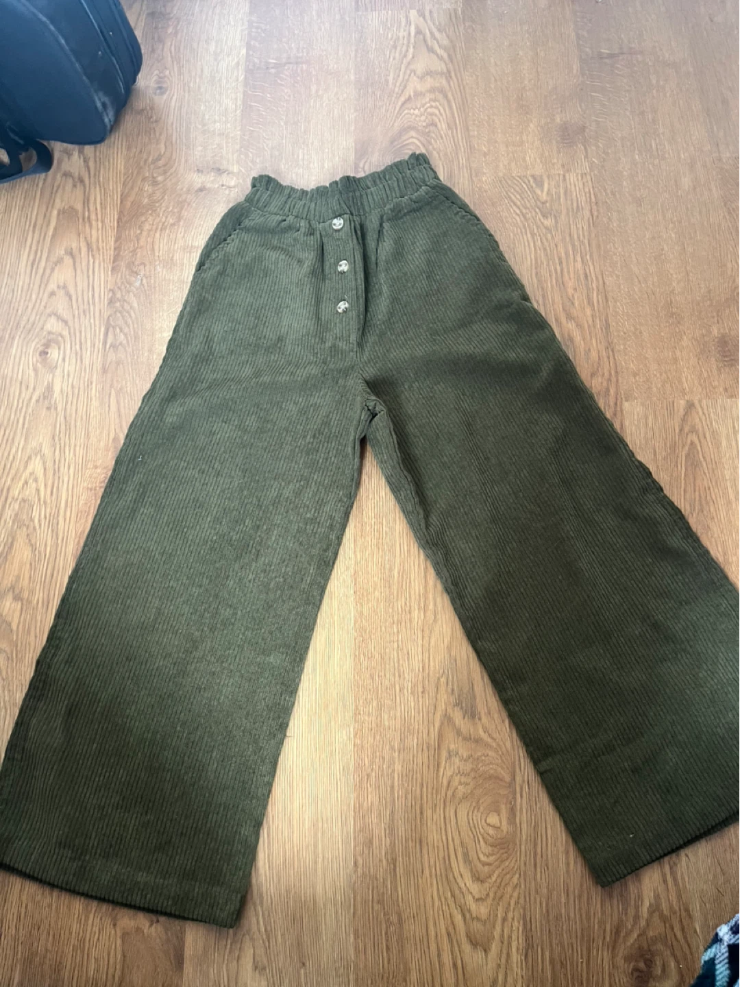 Teen Olive Green Corduroy Pants - Size 12Y