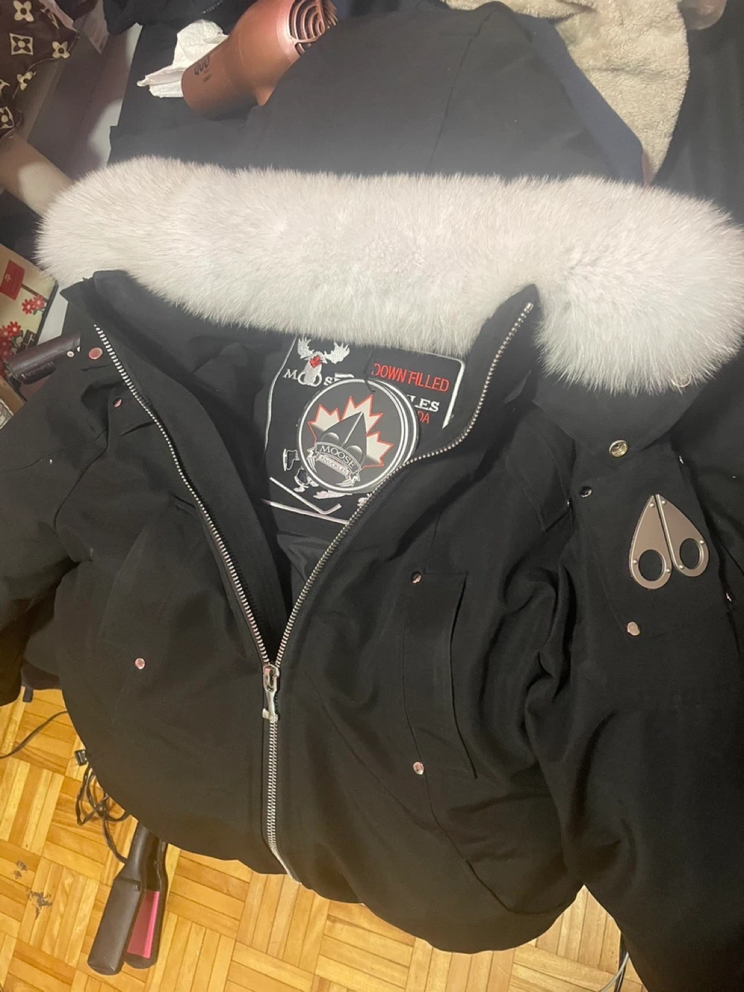 Moose Knuckles Black Down Filled Jacket - photo 3