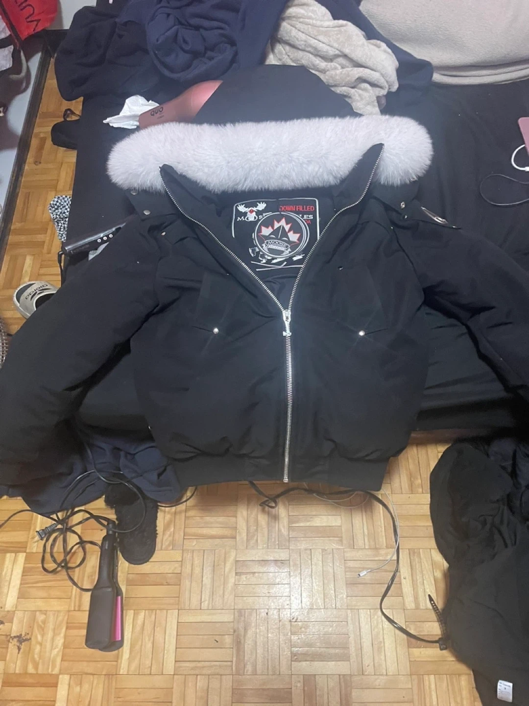Moose Knuckles Black Down Filled Jacket