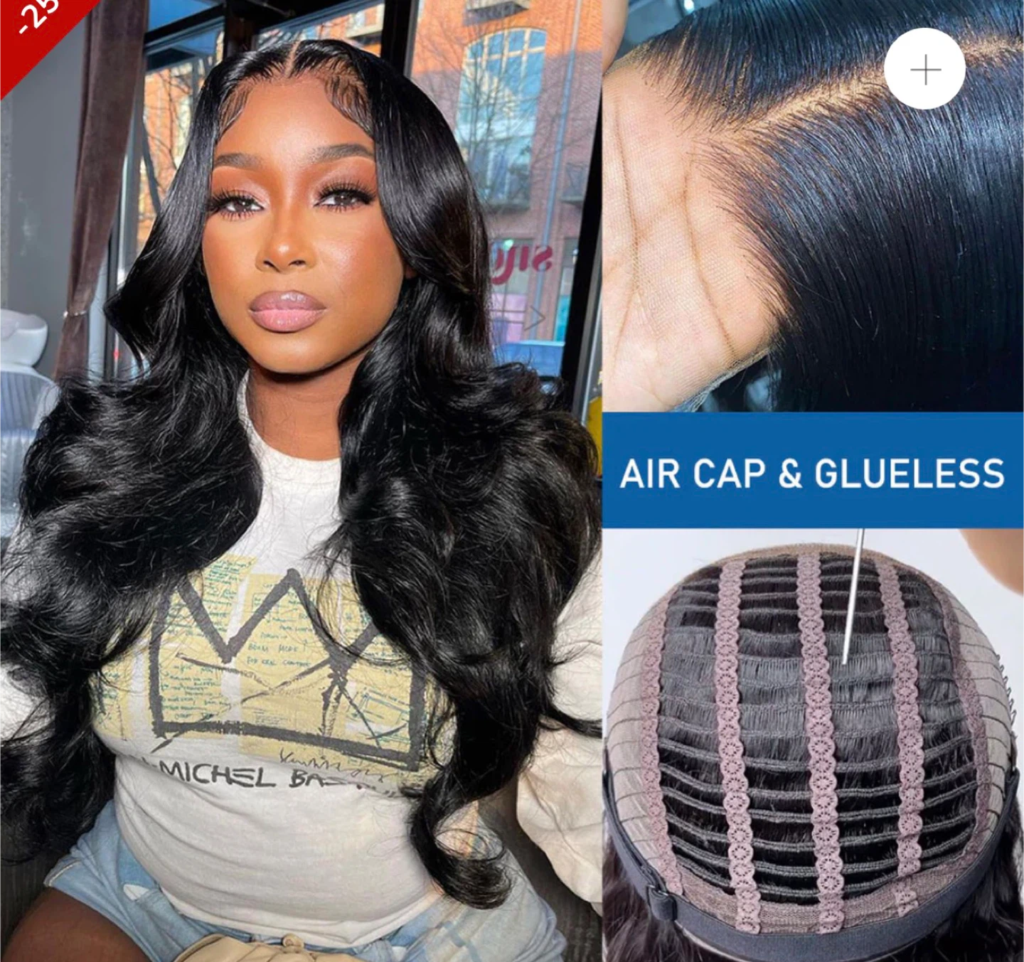 5x5 Glueless Closure 24 inch Body Wave wig pre everything!