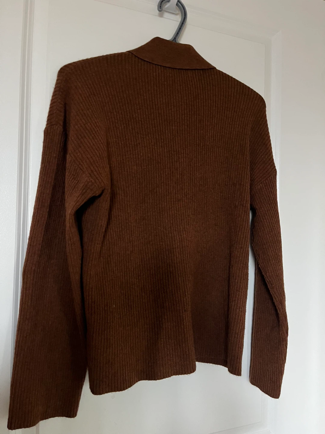 Joe Fresh Brown Knit Button-Up - Size XS - photo 3