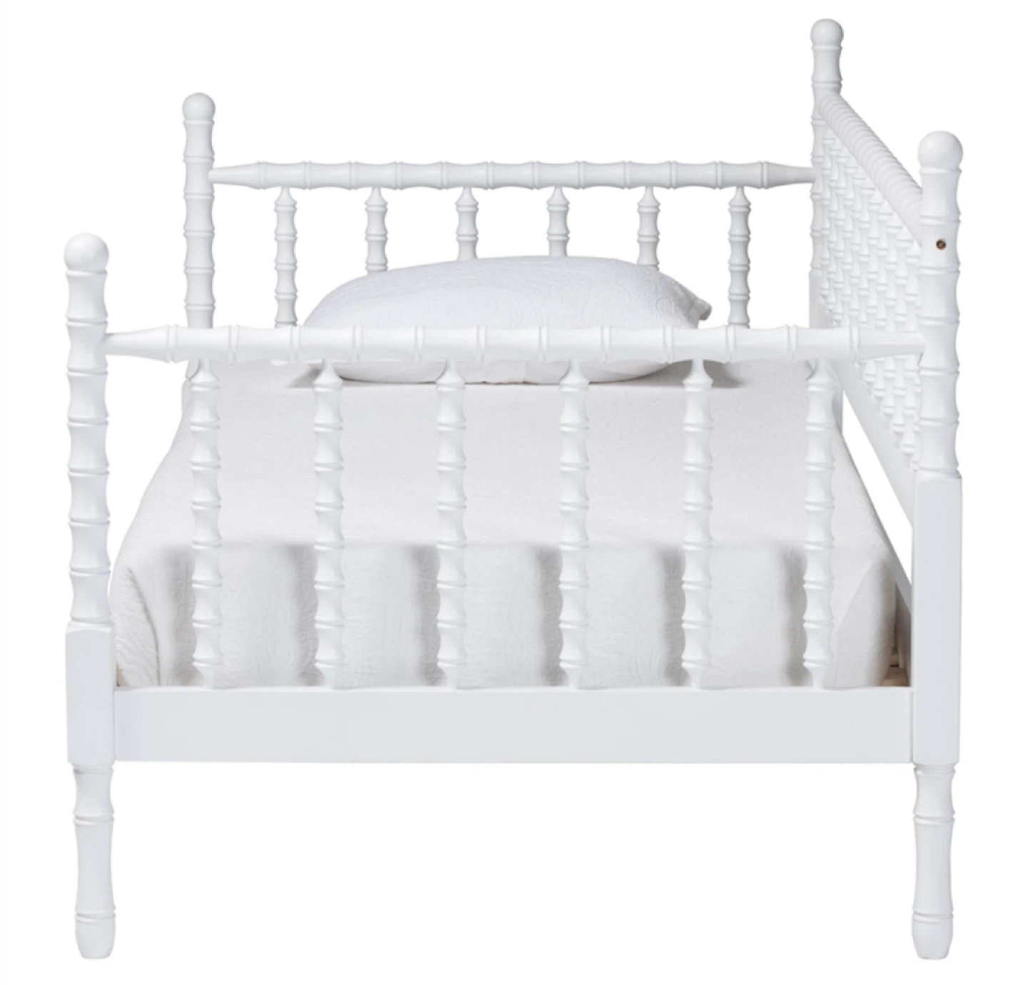 New Twin Size White Wood Spindle Platform Daybed - photo 3