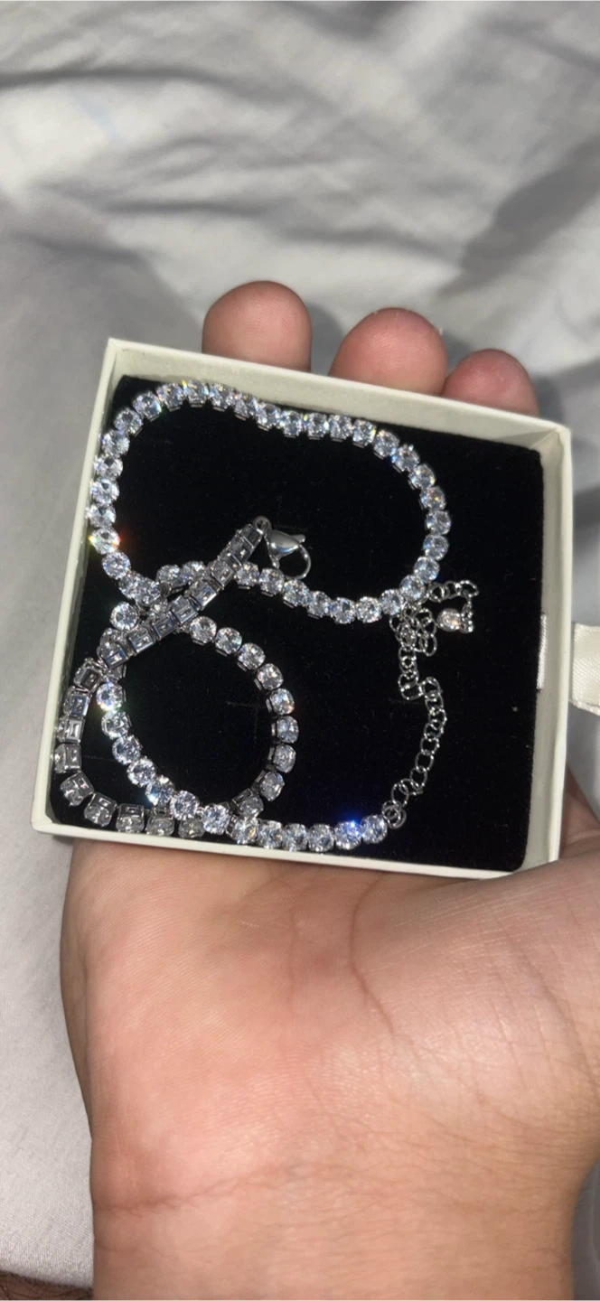 Sparkly CZ Tennis Necklace — Silver-Tone, Brand New In Box! - photo 4