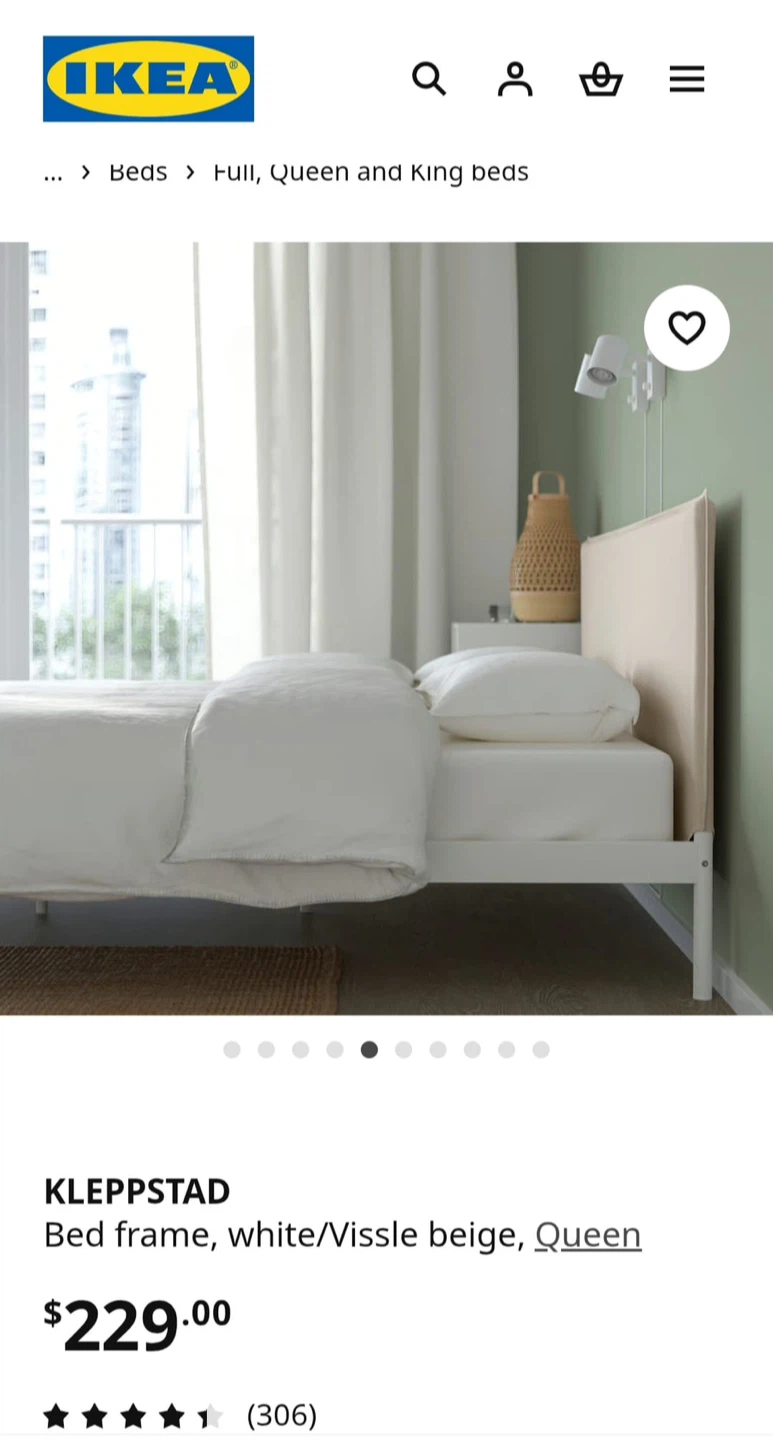 IKEA Kleppstad Queen Bed Frame  - With free mattress - photo 4