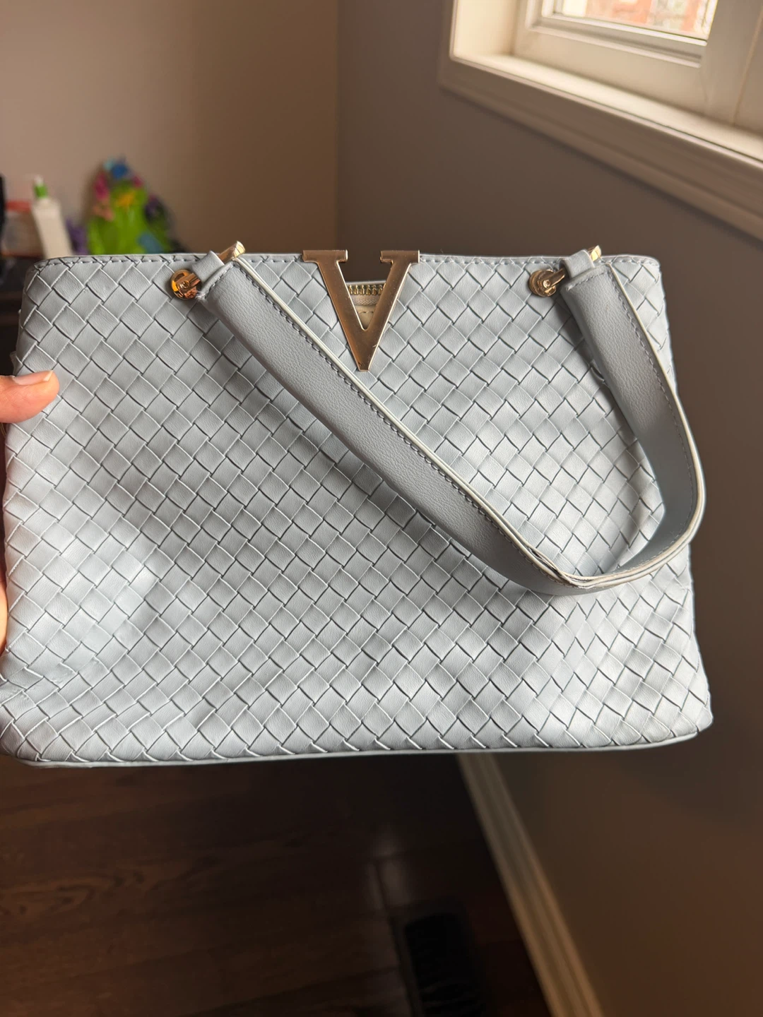 Clutch & Woven Shoulder Bag