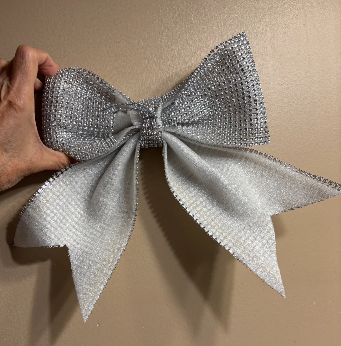 Beautiful Silver Decorative Bow (10” length) - photo 2