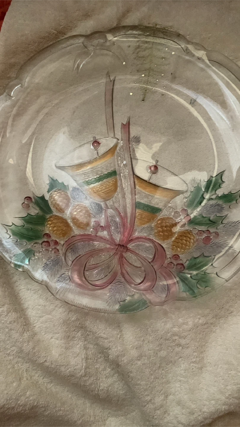 Vintage Decorative Glass Plate