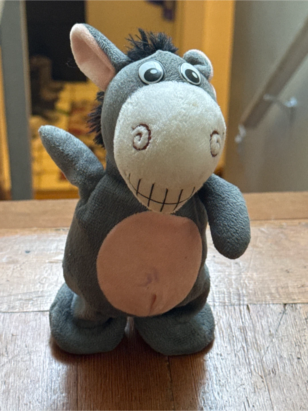 Grey Plush Donkey Stuffed Animal