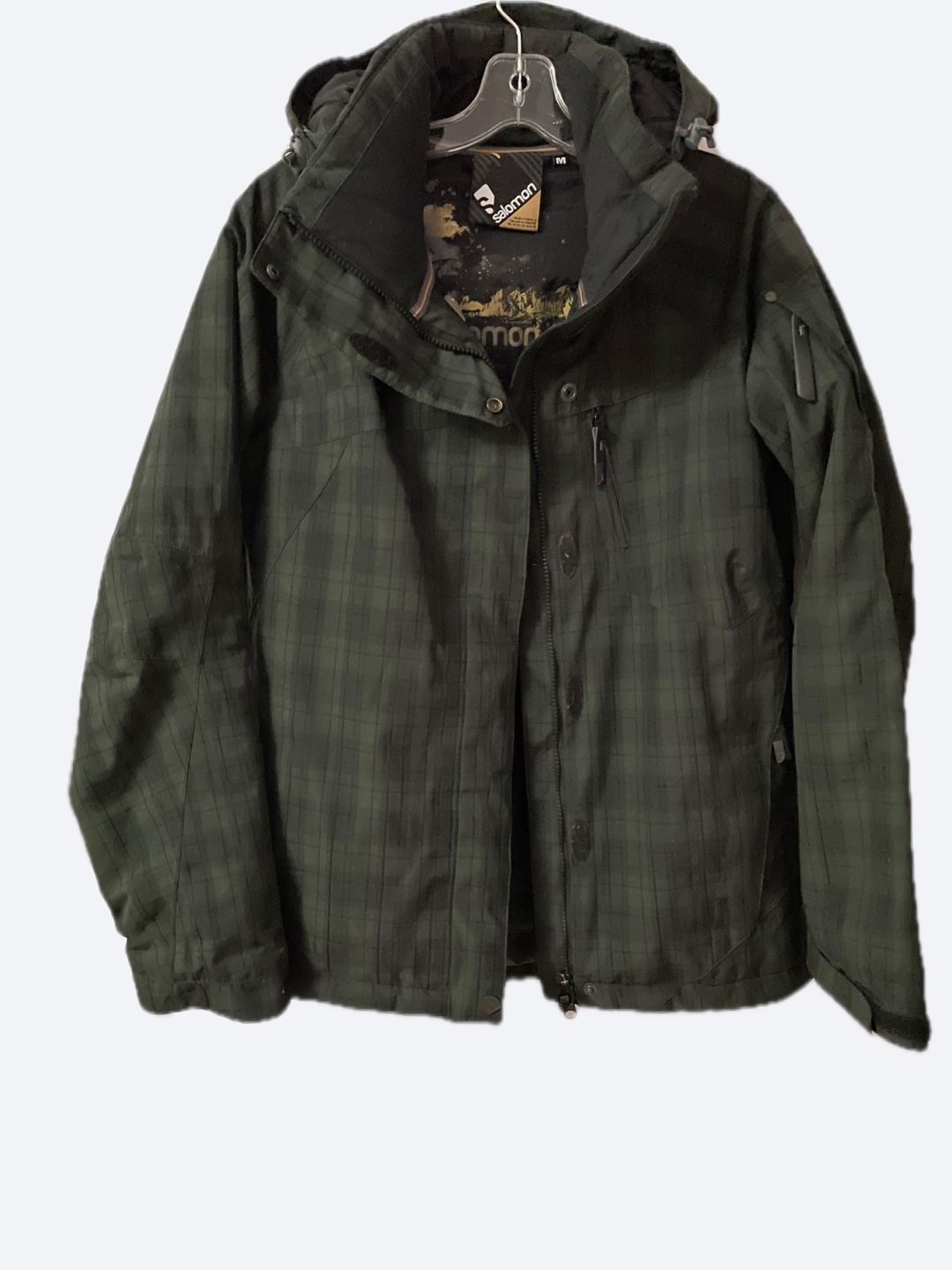 Salomon Green Plaid Jacket Size M