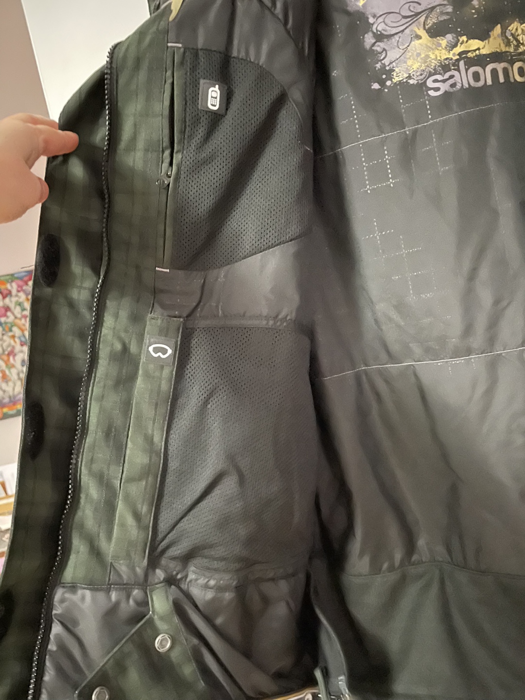 Salomon Green Plaid Jacket Size M - photo 3