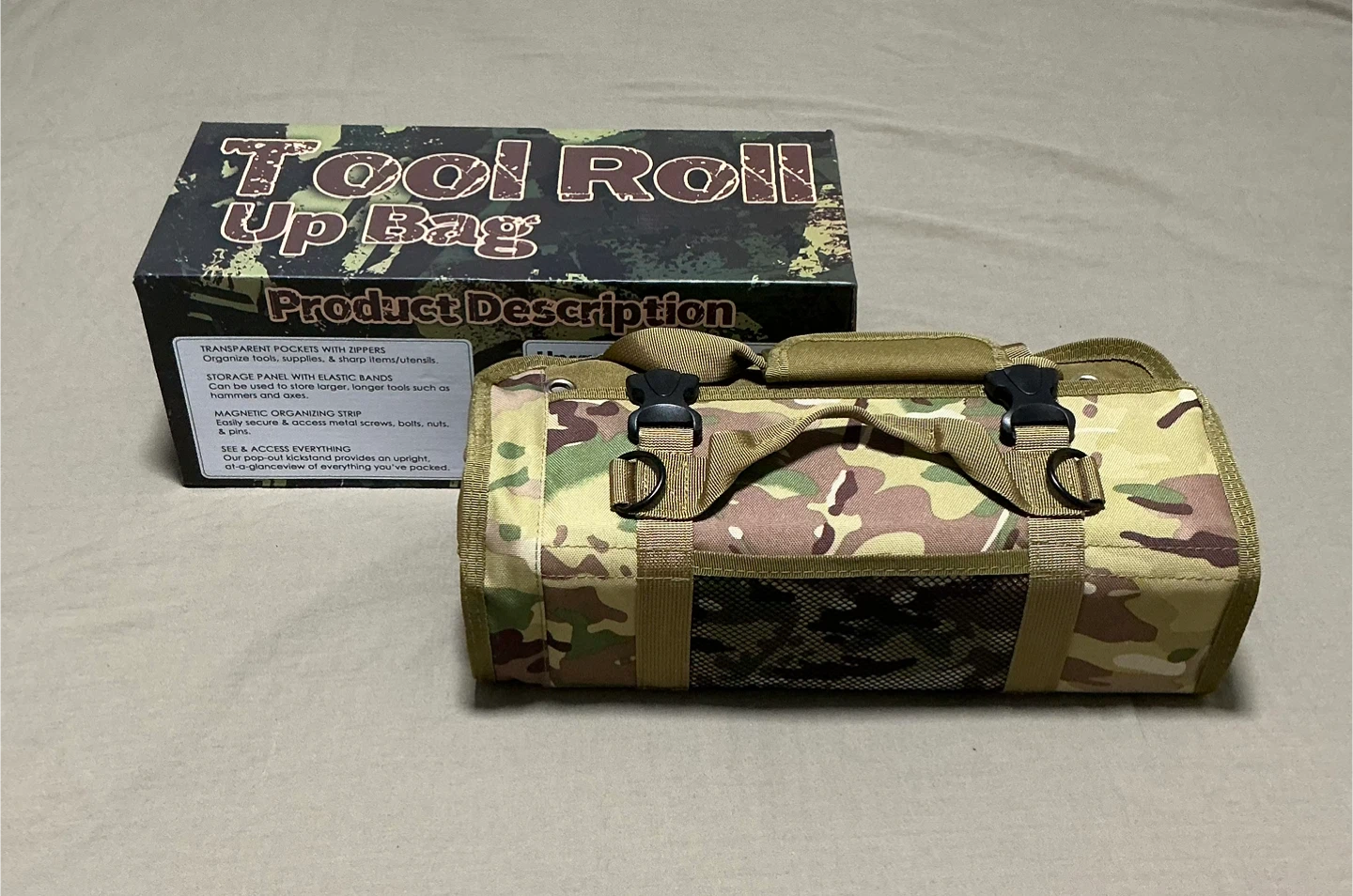 Tool Roll Up Bag, Camo