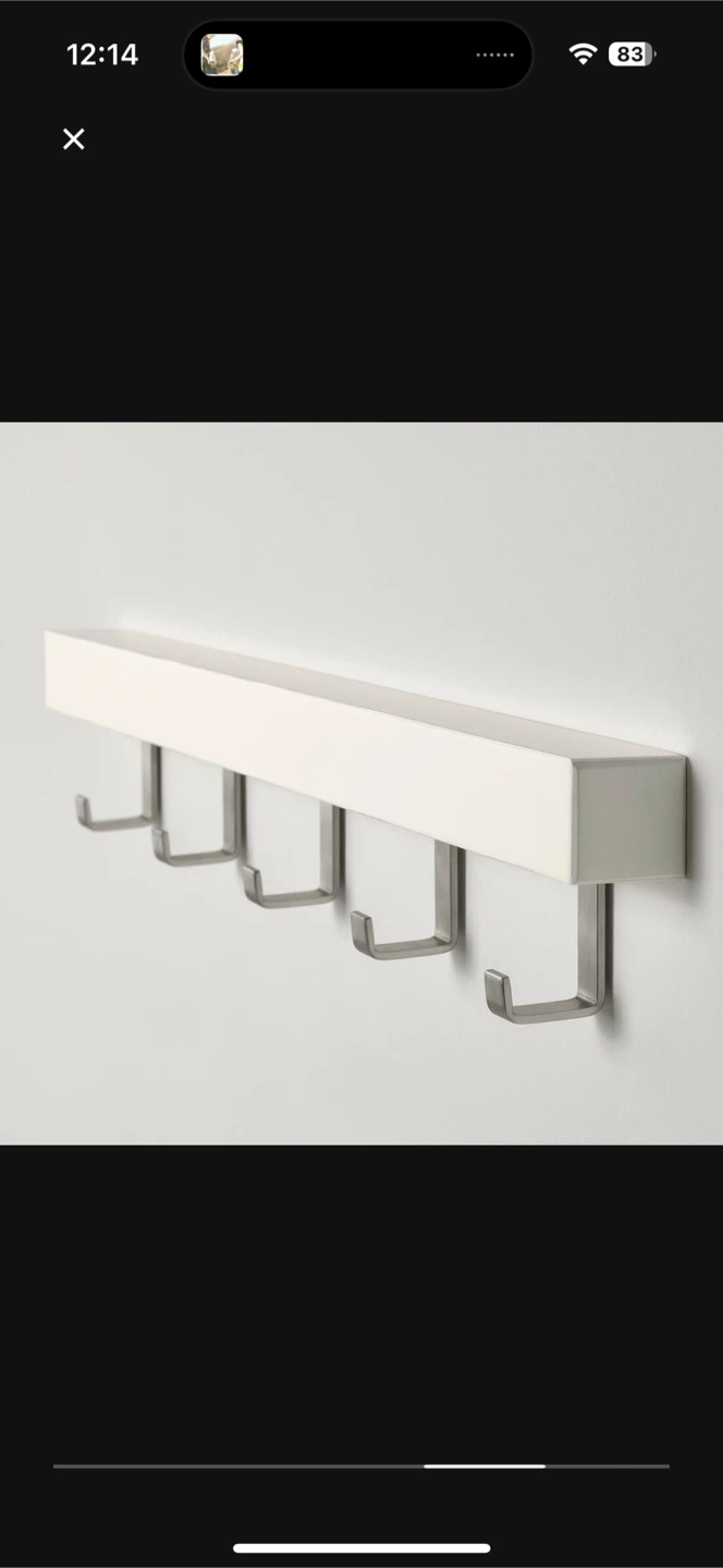 Ikea TJUSIG wall/door rack with knobs - photo 4
